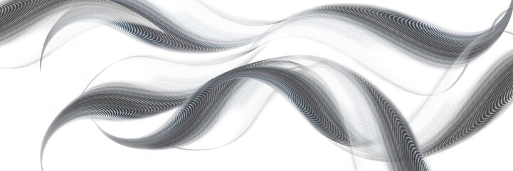Abstract decorative waves in soft tone on transparency