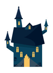 Obraz premium halloween castle design