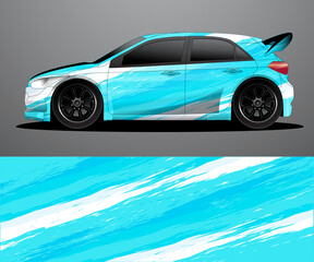 Rally car decal graphic wrap vector, abstract background
