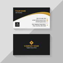 Luxury Gold White And Black Professional Business Card template Design