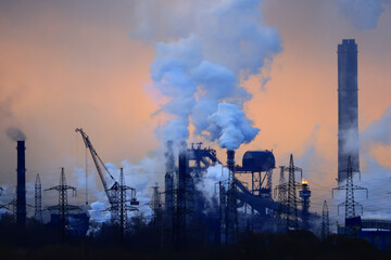 Fototapeta chemical industry plant air pollution obraz