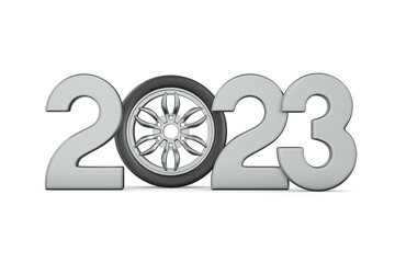 2023 new year. Isolated 3D illustration