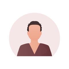 Portrait of a man.   Cartoon style.