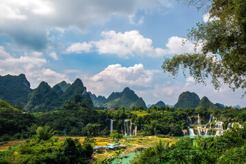 Fototapeta premium Stunning view at Detian waterfalls in Guangxi province China