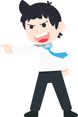 SD Business Man Isolated icons People Cartoon Character Flat illustration Png #8