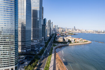 Aerial photography of China's modern urban architectural landscape