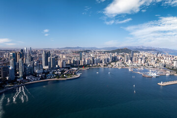 Naklejka premium Aerial photography of China's modern urban architectural landscape