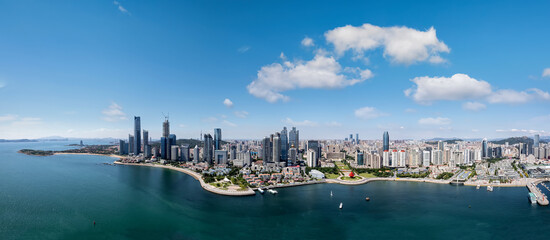 Obraz premium Aerial photography of China's modern urban architectural landscape