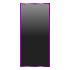 Beautiful realistic purple smartphone