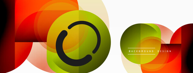 Creative geometric wallpaper. Minimal circle triangle and square line abstract background. Vector illustration for wallpaper banner background or landing page