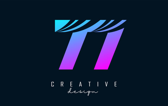 Colorful Creative number 77 7 logo with leading lines and road concept design. Number with geometric design. Vector Illustration with number and creative cuts.