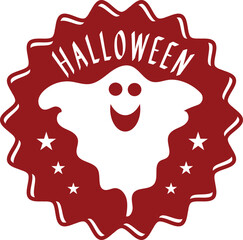 Halloween stamp sign svg