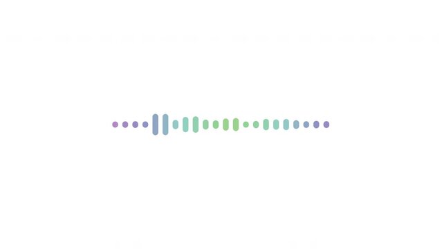 Sound wave isolated on white background. Multicolored digital sound wave equalizer. Audio technology wave concept and design under the concept of colorful emphasize simplicity.