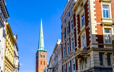 Fototapeta premium historic buildings at the old town of Lübeck