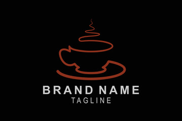 coffee shop logo. vector illustration