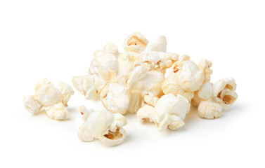 Popcorn isolated on white background. Clipping path.