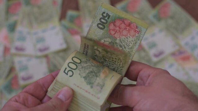 billetes de 500 pesos argentinos