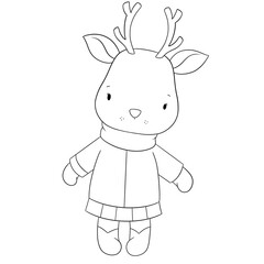 Cute deer outline 