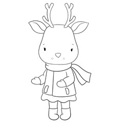 Cute deer outline 