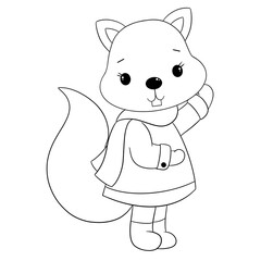 Cute squirrel outline 