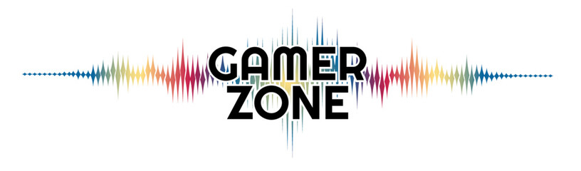 gamer zone sign on white background  © selim