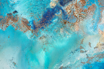 Obraz premium Attractive abstract background in a gentle blue color. Natural luxury abstract fluid, liquid art painting. Tender, modern futuristic, dynamic and dreamy artwork. Textured colorful oil paint.