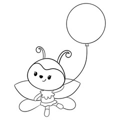 Cute ladybug outline 