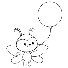 Cute ladybug outline 