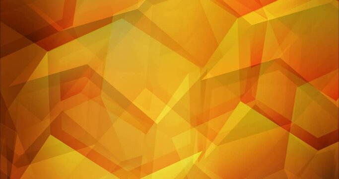 4K looping dark orange abstract animation in hexagonal style. Modern abstract animation with gradient hexagons. Flowing design for presentations. 4096 x 2160, 30 fps.