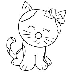 Cute cat outline 