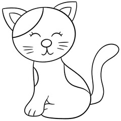 Cute cat outline 