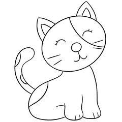 Cute cat outline 