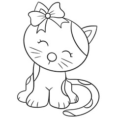 Cute cat outline 