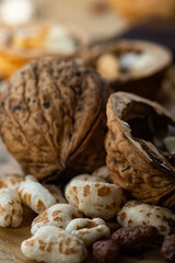 close up of peanuts