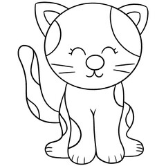 Cute cat outline 