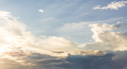 Colorful evening sky sunset clouds amazing nature background and peaceful sunset.