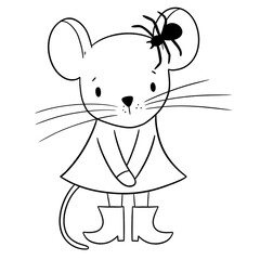 Halloween mouse outline 