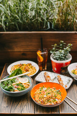 pan-asian cuisine. beautiful Asian food. Chinese restaurant.