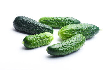 cucumbers isolated on white background