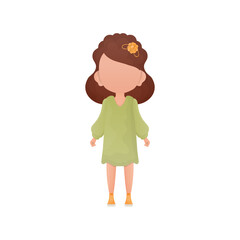 Cute girl in full growth.
