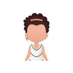 The little girl is depicted waist deep.    .