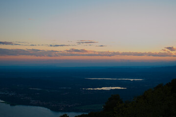 tramonto sulla pianura padana