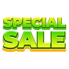 Special Sale 3D Marketing Label Text