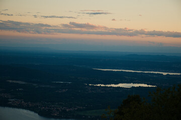 tramonto sulla pianura padana