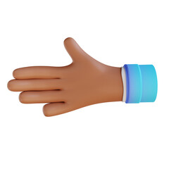 3D illustration Handshake hand gestures