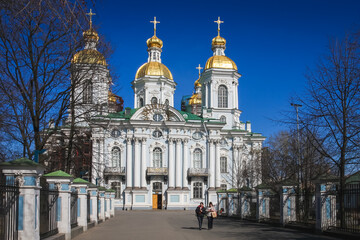 Fototapeta na wymiar In the historic centre of Saint Petersburg