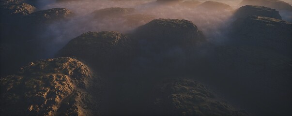 The land of Gods and Monsters.   100% procedurally created 3D landscape.