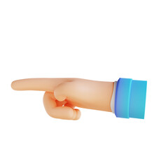 3D illustration hand gesture attention