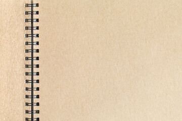 Blank Spiral Notebook with Line Paper Isolated