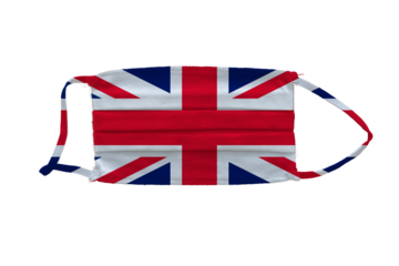 union jack flag decoration protective face mask